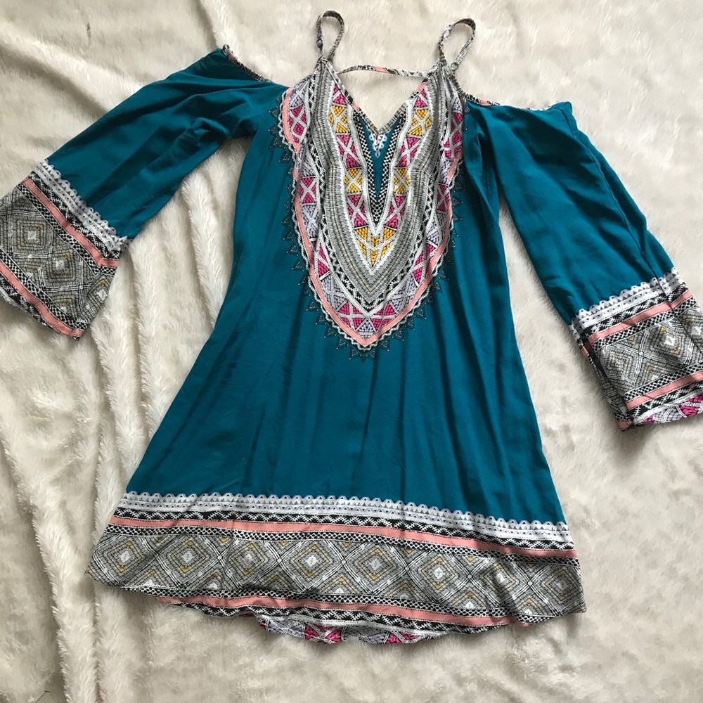 Off the shoulder,  bell sleeve dress